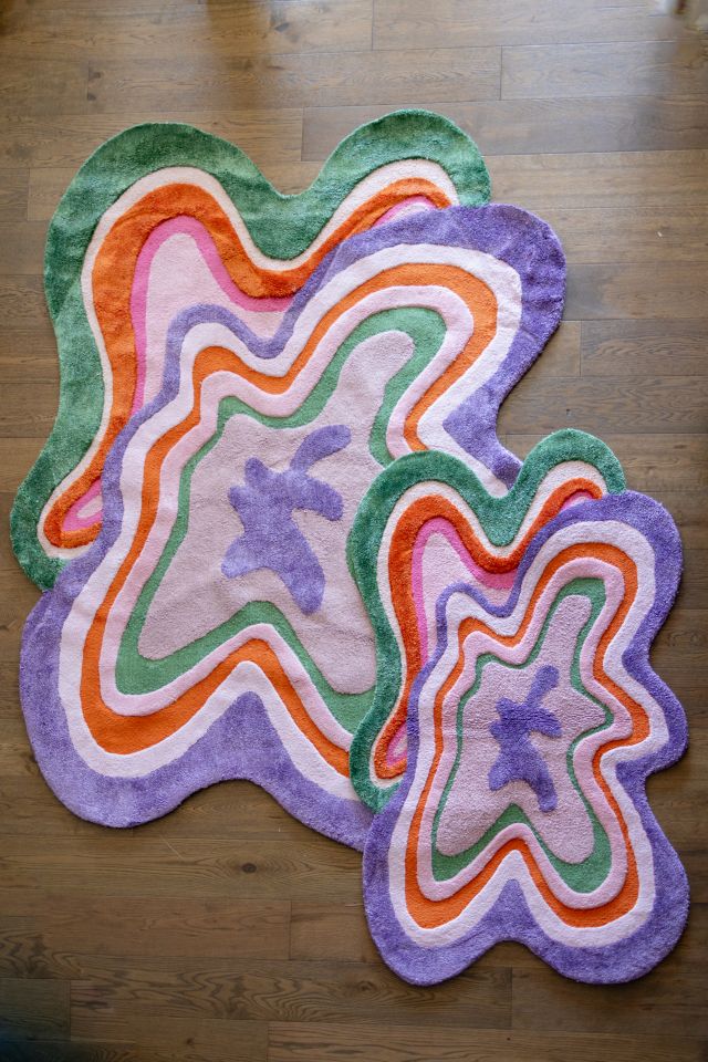 YaYa & Co. Squiggle Organic Cotton Tufted Abstract Rug #1
