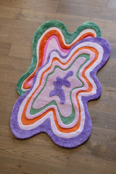 YaYa & Co. Squiggle Organic Cotton Tufted Abstract Rug