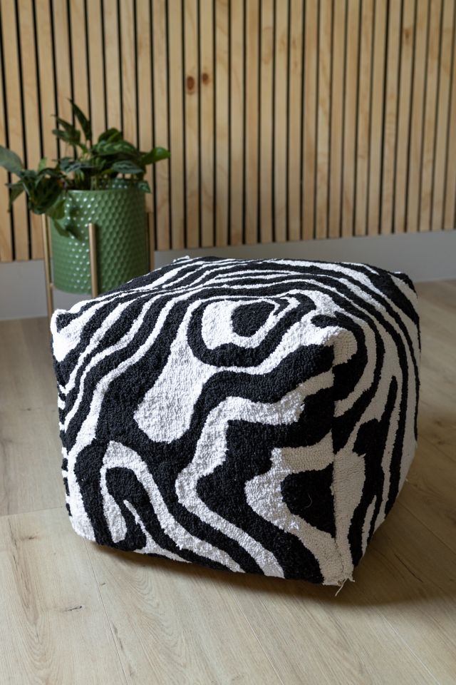 YaYa & Co. Abstract Organic Cotton Pouf #3