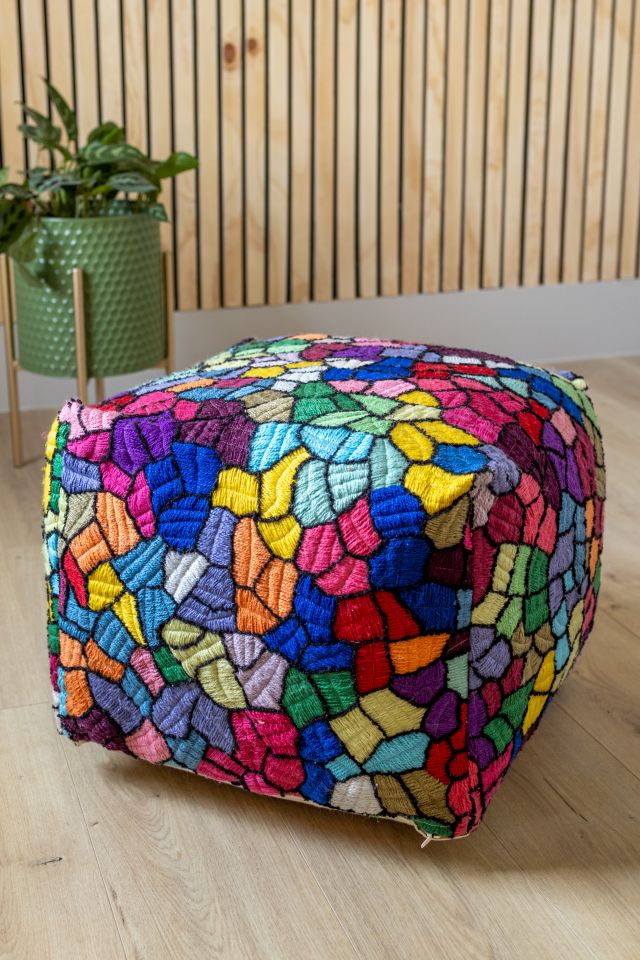 YaYa & Co. Vitral Organic Cotton Pouf #1