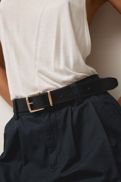 Ceinture en cuir de tous les jours à boucle carrée BDG