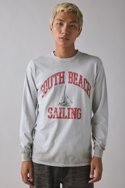 South Beach Sailing Graphic Long Sleeve Tee