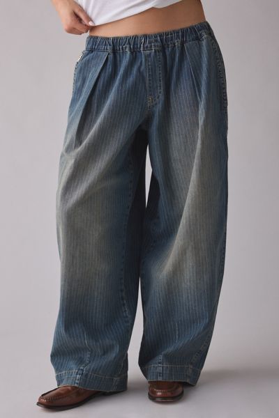BDG Bobbi Pinstripe Baggy Pull-On Jean