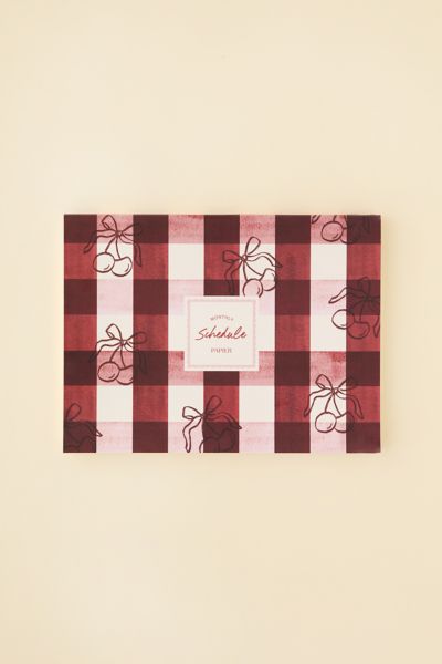 Papier Gingham Undated Productivity Monthly Desk Pad
