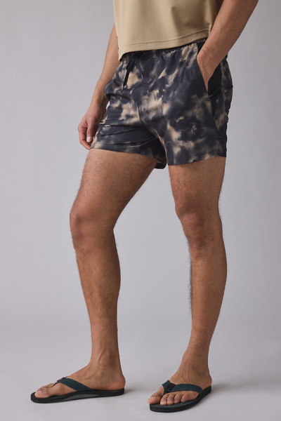 Nike Contend Allover Print 5" Swim Trunks In Tan, Men's At Urban Outfitters In Gray