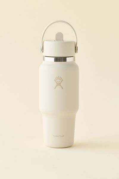 Hydro Flask Wide Mouth Flex Straw 24 oz Water Bottle In Oat At Urban Outfitters In White