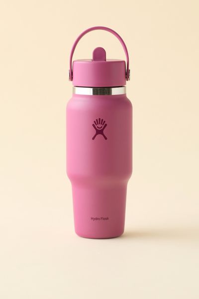 Hydro Flask Wide Mouth Flex Straw 24 oz Water Bottle In Reef At Urban Outfitters In Pink