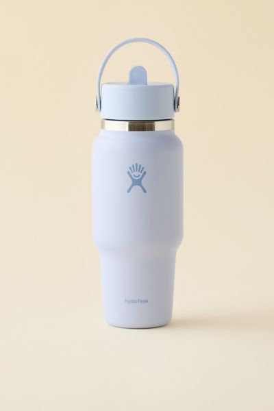 Hydro Flask Wide Mouth Flex Straw 24 oz Water Bottle In Surf At Urban Outfitters In Blue