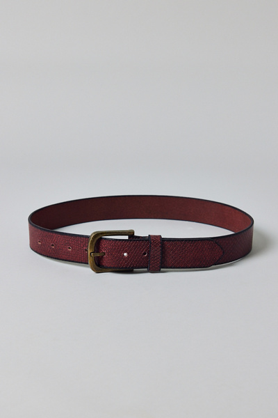 Snakeskin-Embossed Leather Belt | Urban Outfitters display picture 3