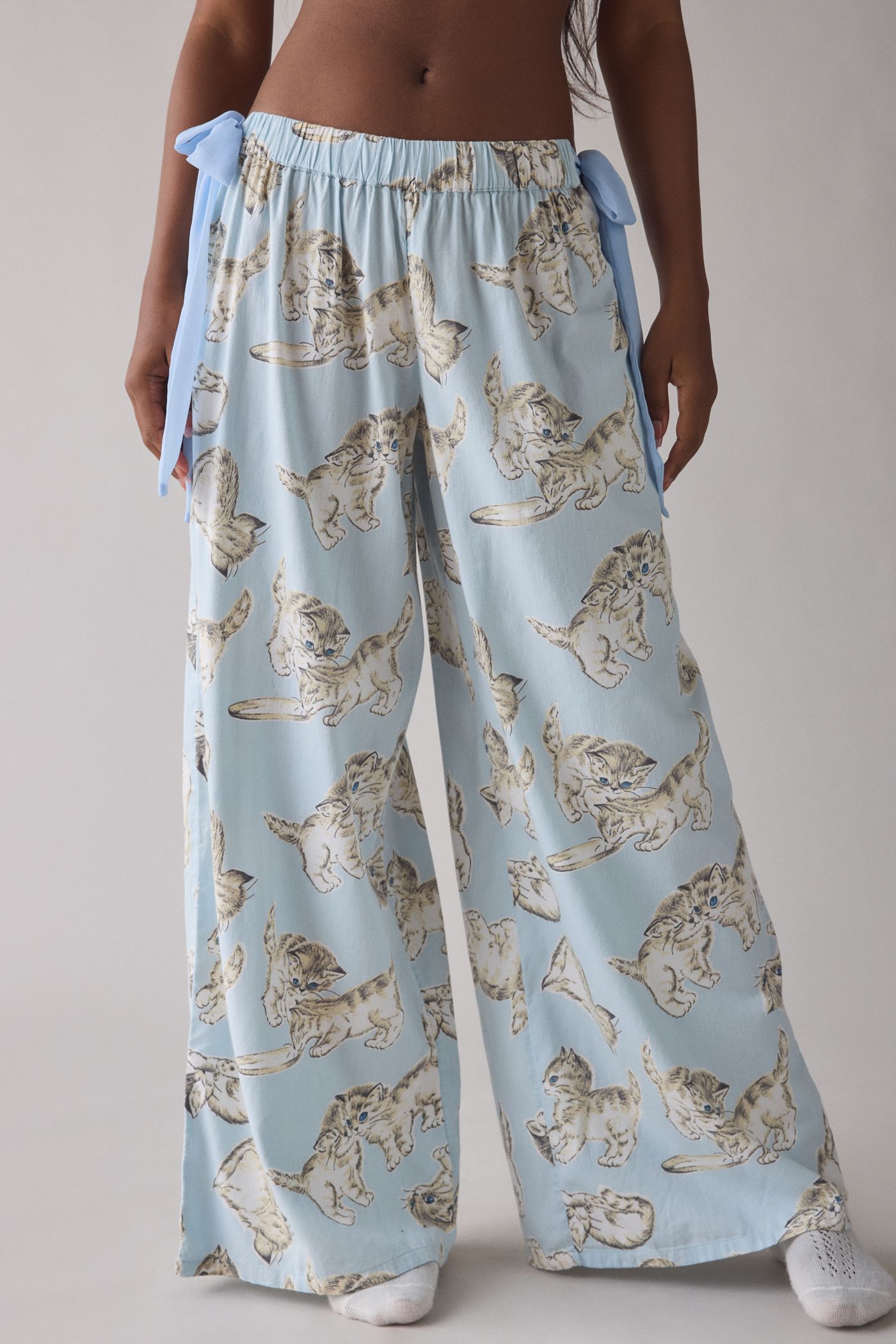 Out From Under Eat Your Heart Out Side-Tie Bow PJ Pants