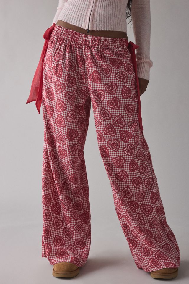 Out From Under Eat Your Heart Out Side-Tie Bow PJ Pants #2