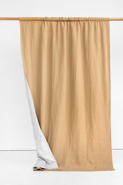 Magiclinen Linen Blackout Curtains In Sandy Beige At Urban Outfitters