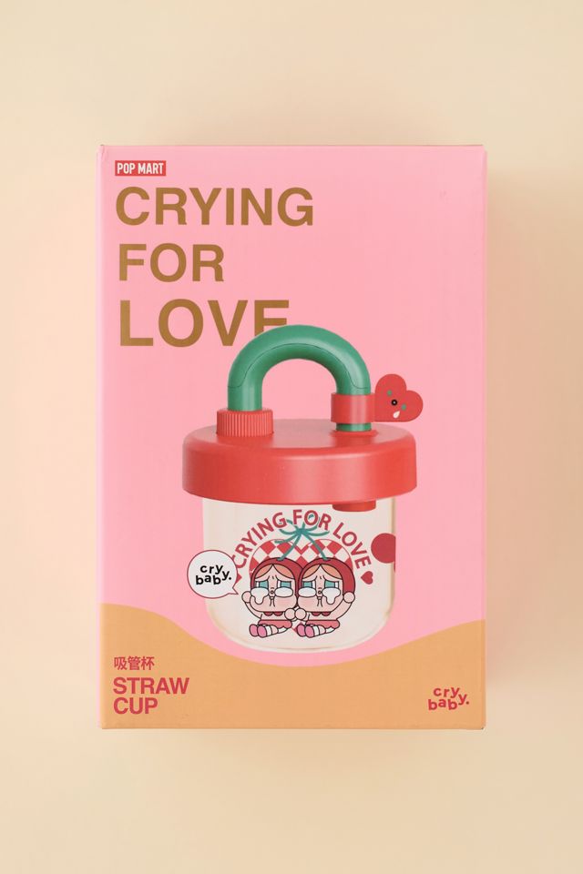 POP MART CRYBABY Crying For Love Straw Travel Cup | Urban Outfitters