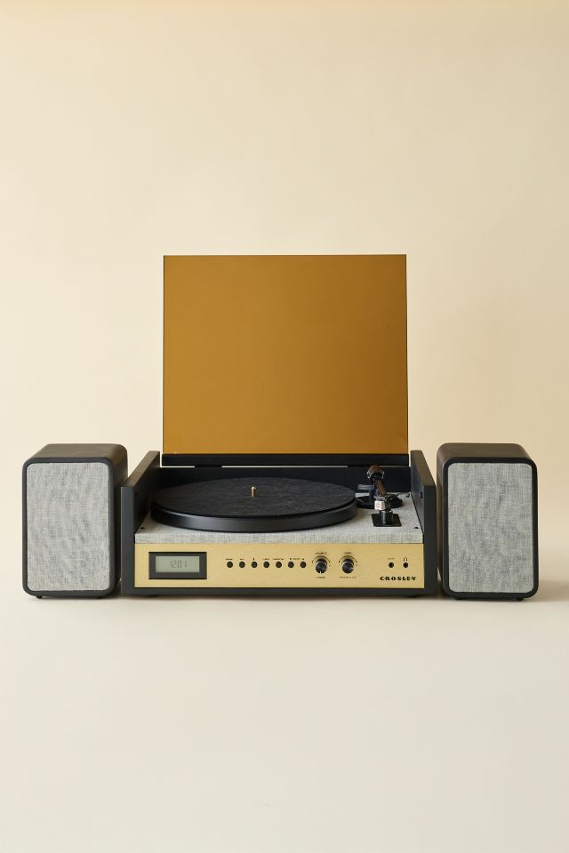 Crosley Coda Record Player & Speaker Shelf System #1