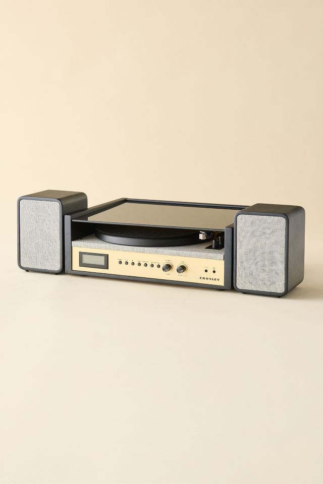 Crosley Coda Record Player & Speaker Shelf System #3