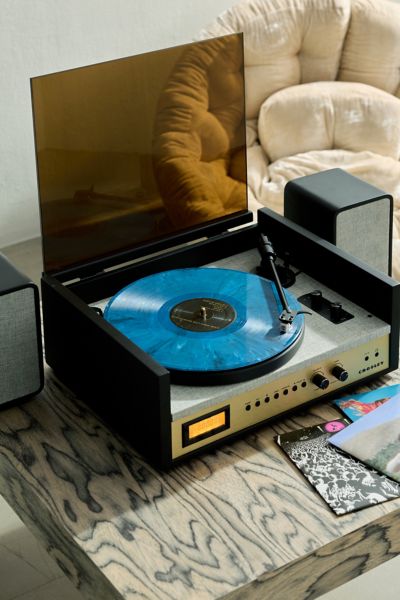 Crosley Coda Record Player & Speaker Shelf System