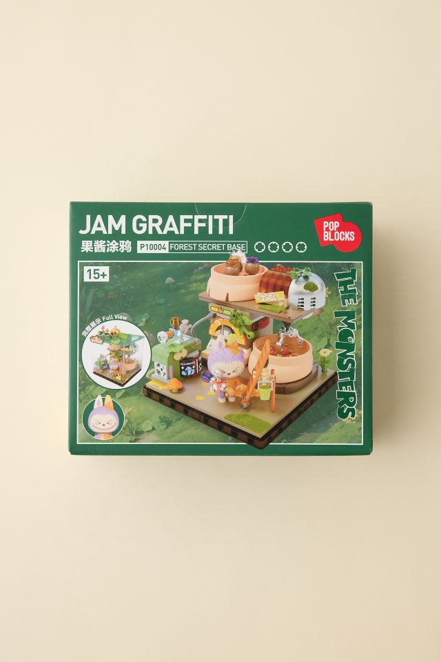 POP MART The Monsters Forest Secret Base Series Jam Graffiti Labubu Figure Block Set #3