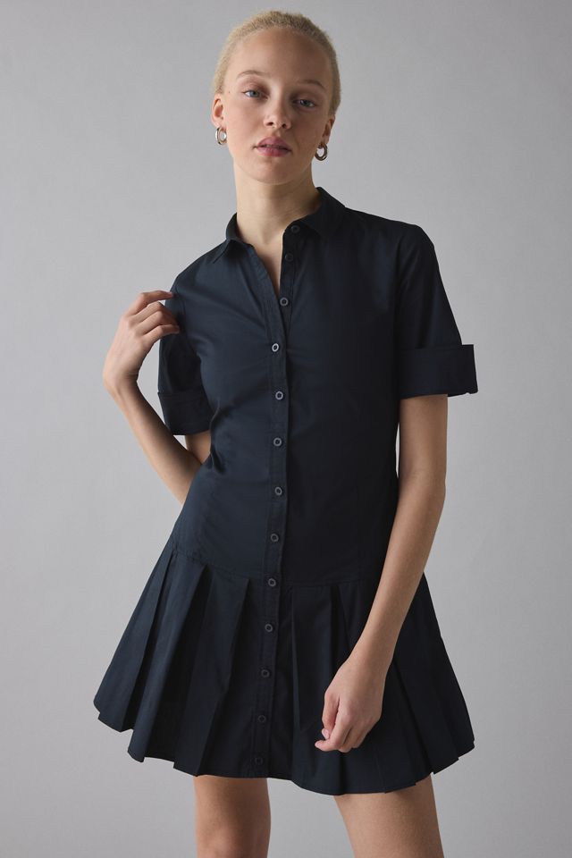 BDG Special Treatment Drop Waist Short Sleeve Shirt Mini Dress #1