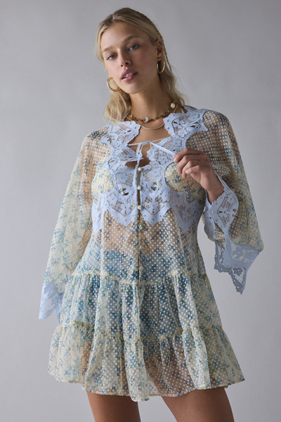 kimchi blue pretty as a portrait long sleeve mini dress Kimchi Blue Waiting For You Sheer Long Sleeve Mini Dress