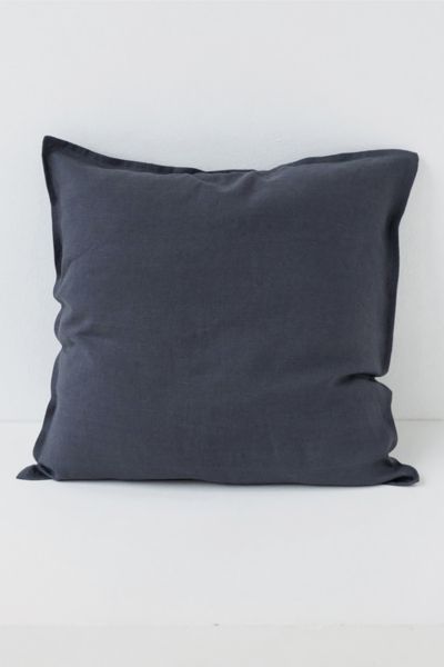 Magiclinen Decorative Buttoned Pillowcase In Charcoal Grey At Urban Outfitters