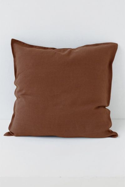 Magiclinen Decorative Buttoned Pillowcase In Chocolate Brown At Urban Outfitters