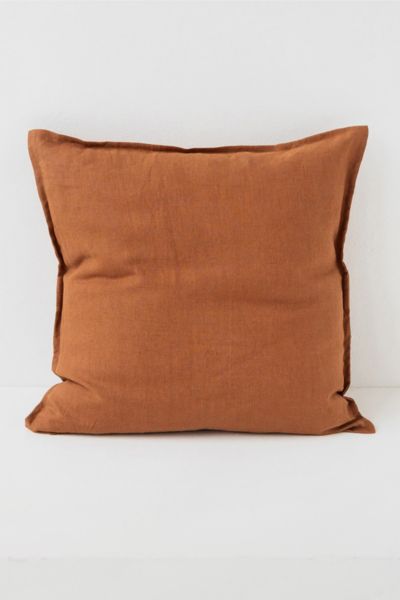 Magiclinen Decorative Buttoned Pillowcase In Cinnamon At Urban Outfitters
