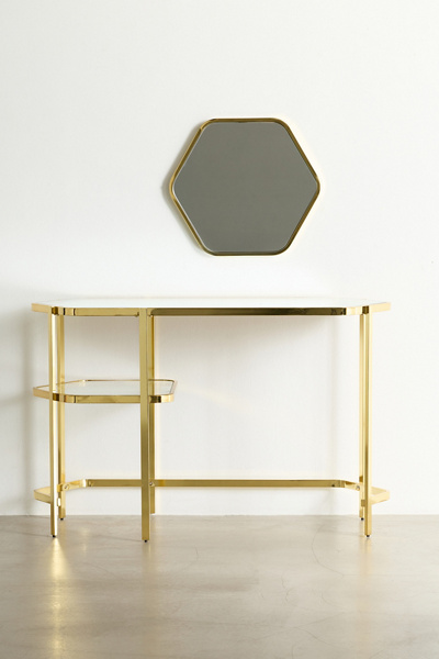 Rory Plated Metal Mirrored Vanity