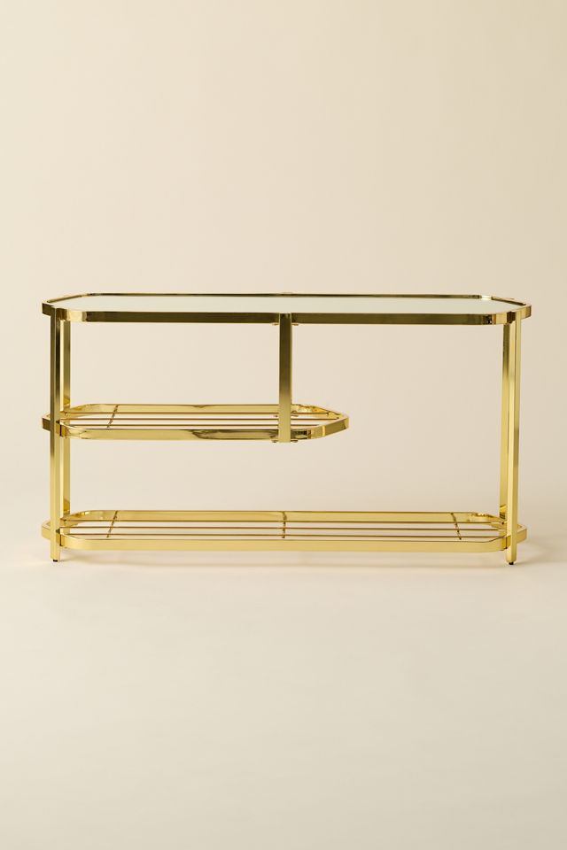 Rory Plated Metal Entryway Storage Console #1