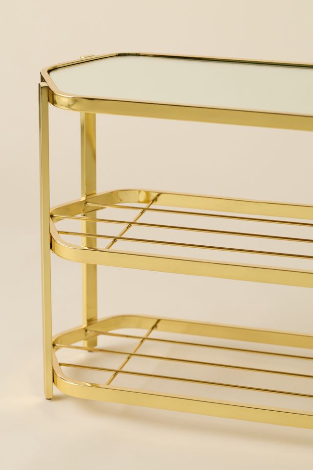Rory Plated Metal Entryway Storage Console #2