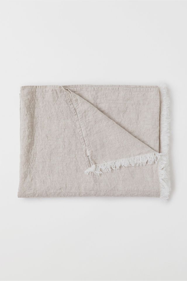 MagicLinen Heavyweight Linen Throw Blanket