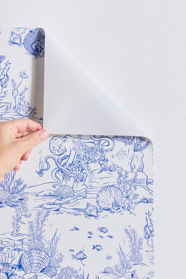 UO Home Mermaid Toile Removable Wallpaper #2