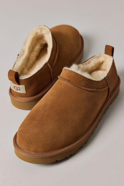 UGG Men’s Classic Micro Mini Suede Boot in Chestnut, Men’s at Urban Outfitters