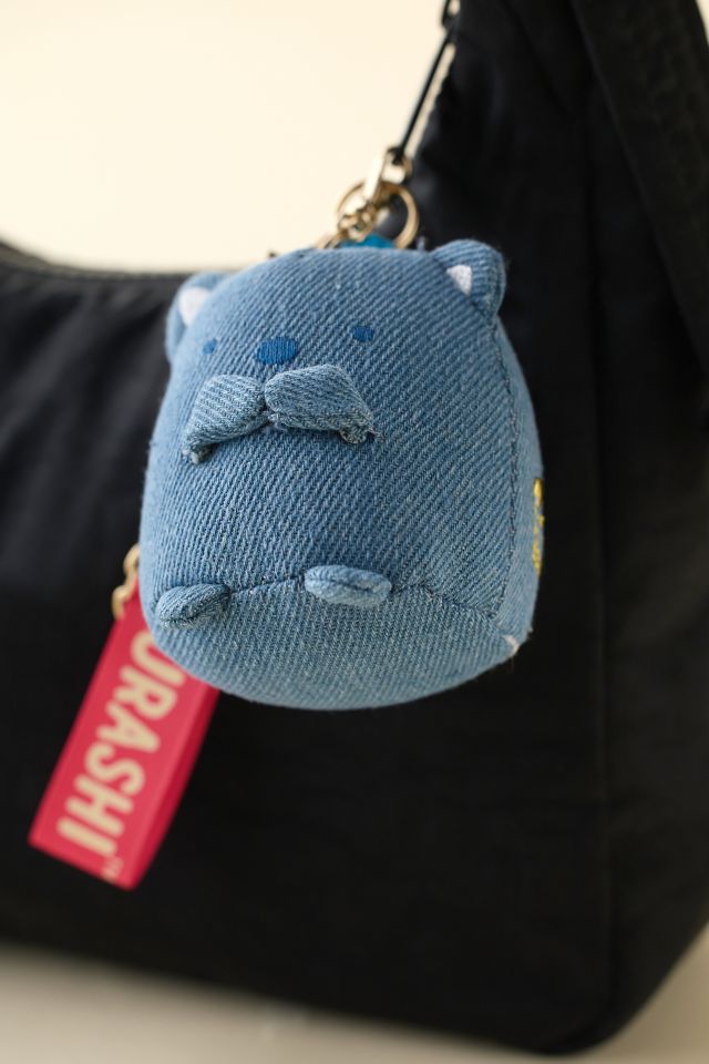 Sumikkogurashi Shirokuma Denim Plushie Keychain #1