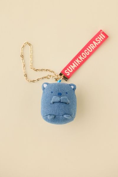 Sumikkogurashi Shirokuma Denim Plushie Keychain