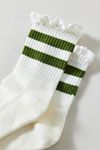 Lace-Trim Striped Athletic Sock