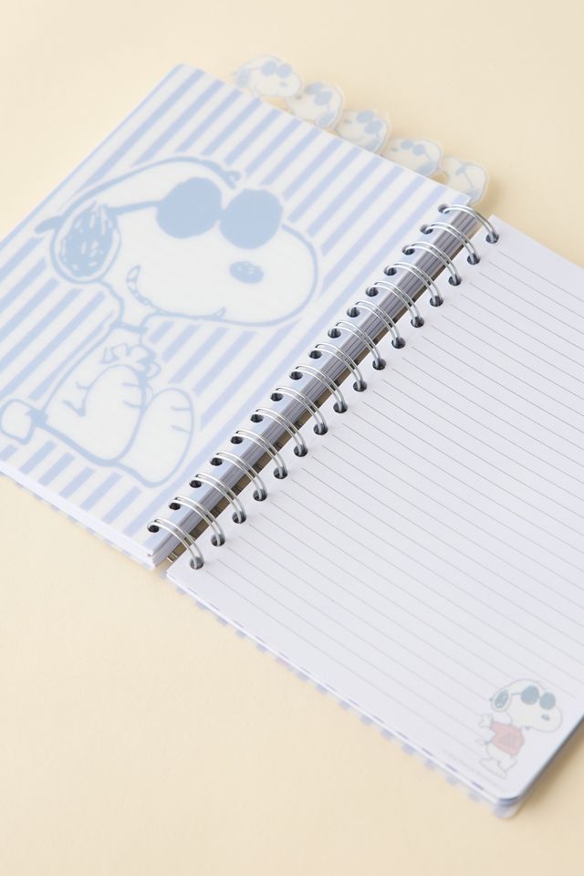 Peanuts UO Exclusive Snoopy Tabbed Spiral Notebook | Urban Outfitters
