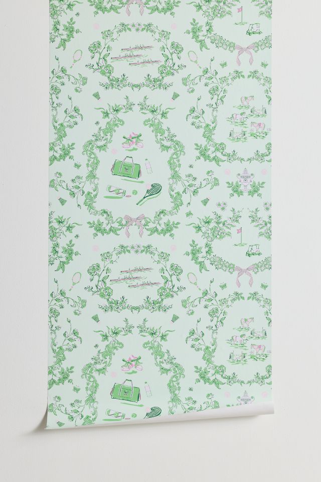 UO Home Preppy Toile Removable Wallpaper #1
