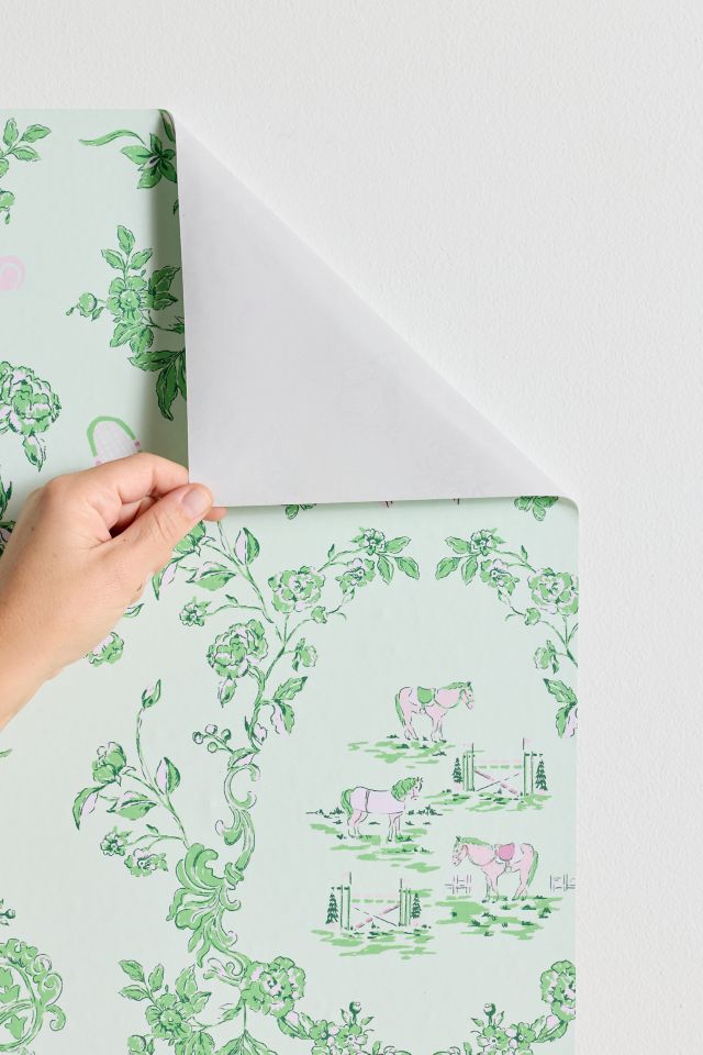 UO Home Preppy Toile Removable Wallpaper #2