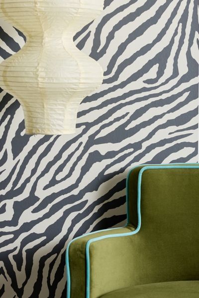 Urban Outfitters Uo Home Darcie Zebra Removeable Wallpaper In Zebra At  In Multi