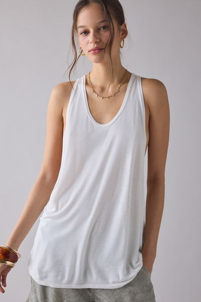 BDG Bowery Reese Jersey Knit Relaxed Racerback Tank Top