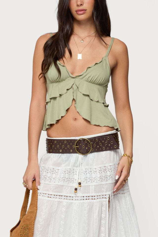 Edikted Kailan Ruffled Babydoll Top #3