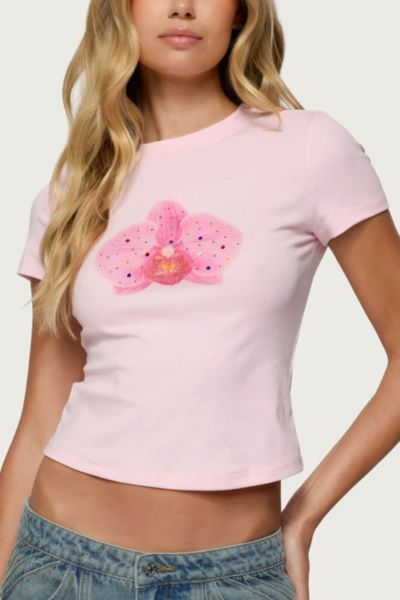 Edikted Orchid Gemstone T Shirt
