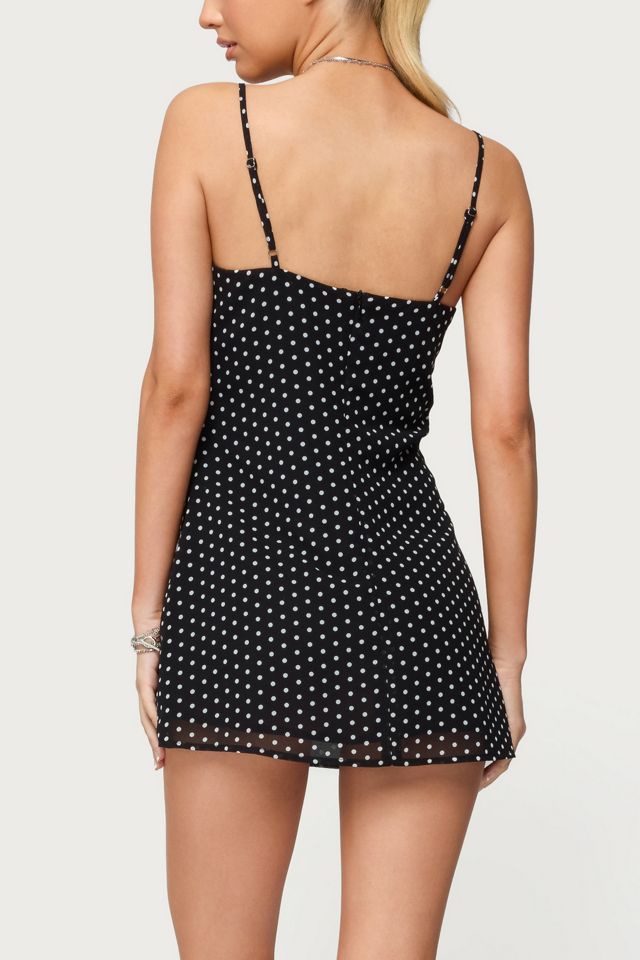 Edikted Polka Dot Cupped Chiffon Mini Dress #2