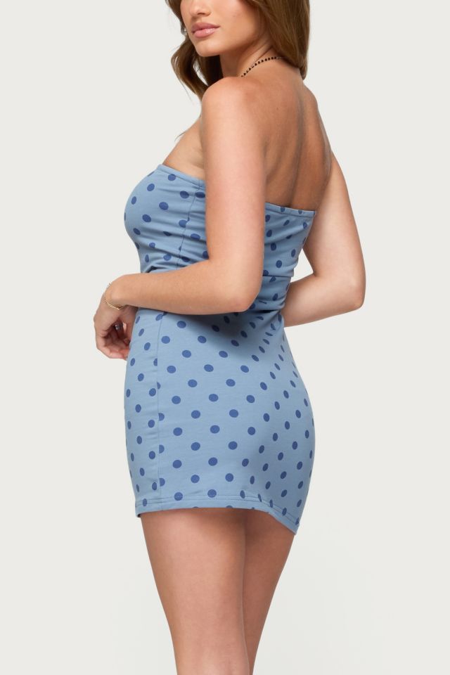 Edikted Lewis Polka Dot Strapless Mini Dress #2