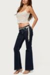 Edikted Louis Contrast Low Rise Jeans