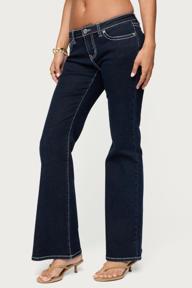 Edikted Louis Contrast Low Rise Jeans #3