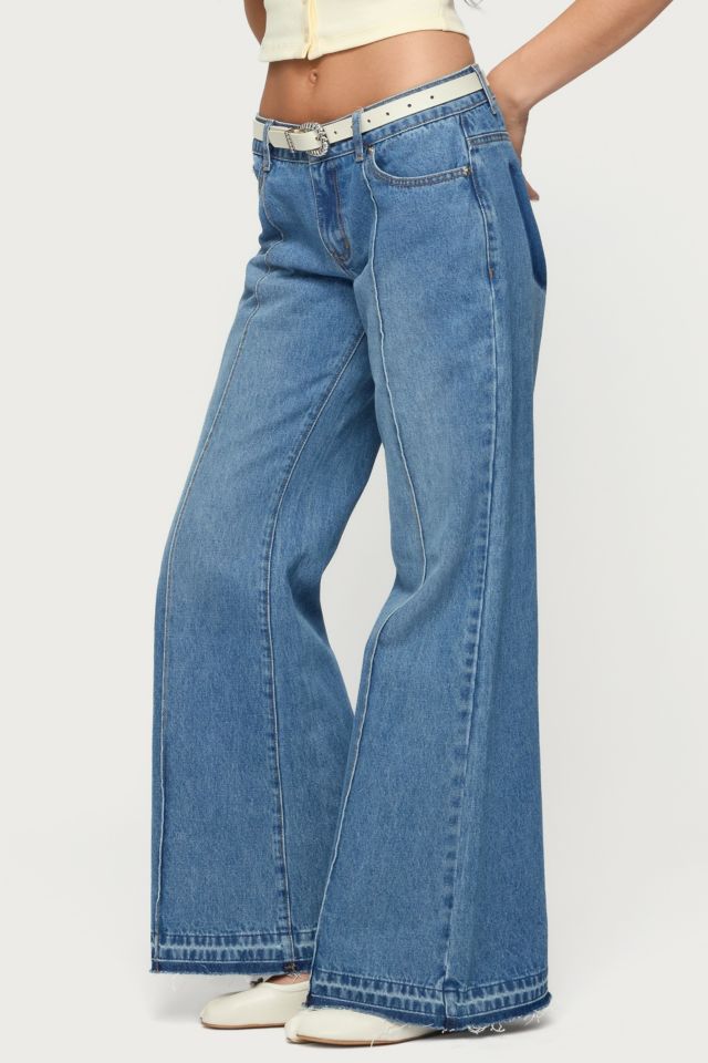 Edikted Nerissa Low Rise Flared Jeans #1