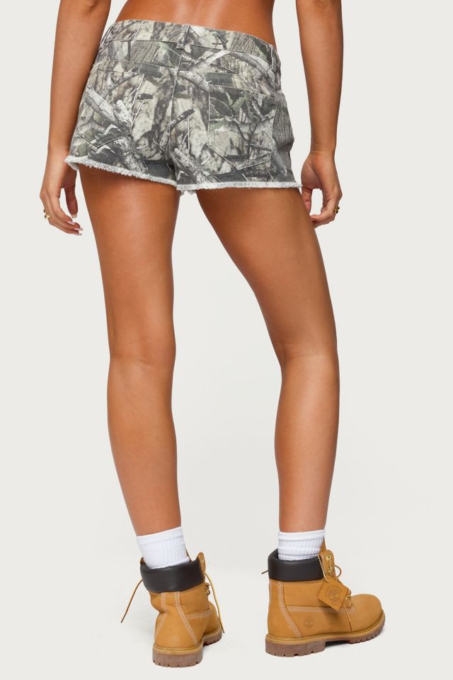 Edikted Joyce Camo Low Rise Denim Shorts #2