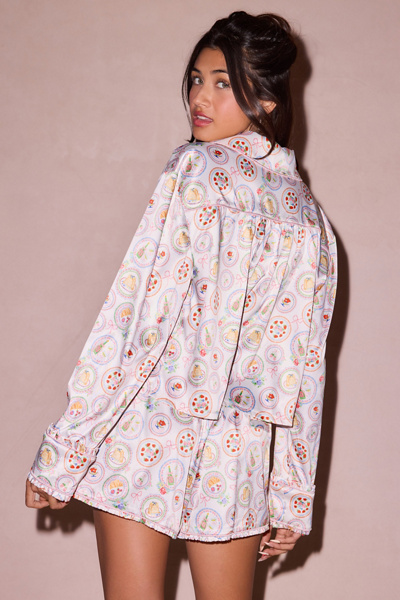 For Love & Lemons UO Exclusive Lailah 2-Piece Satin Pajama Set