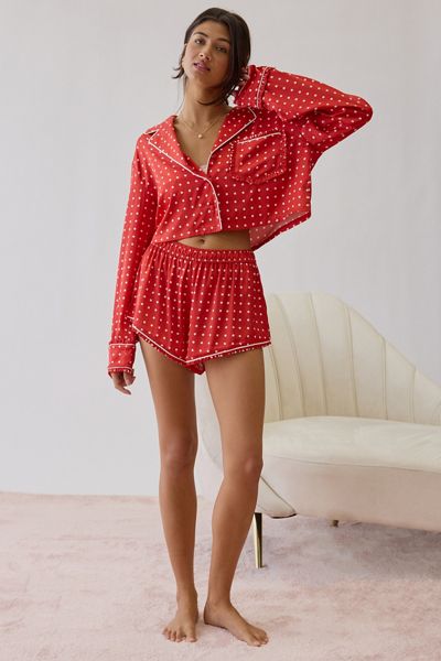 For Love & Lemons UO Exclusive Lailah 2-Piece Satin Pajama Set